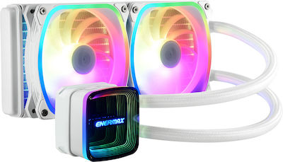 Enermax Aquafusion ADV CPU Water Cooling Dual Fan 120mm for Socket AM4/AM5/1700/1200/115x with RGB Lighting White