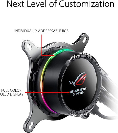 Asus ROG Ryuo 120 Wasserkühlsysteme AIO CPU mit 1 Lüfter 120mm und RGB Beleuchtung