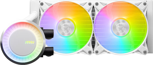 MSI MPG CORELIQUID D240 Охлаждане AIO CPU с 2 Вентилатора 120mm и ARGB Осветление