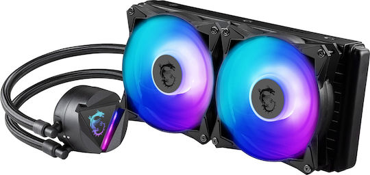 MSI MPG CORELIQUID D240 Охлаждане AIO CPU с 2 Вентилатора 120mm и ARGB Осветление