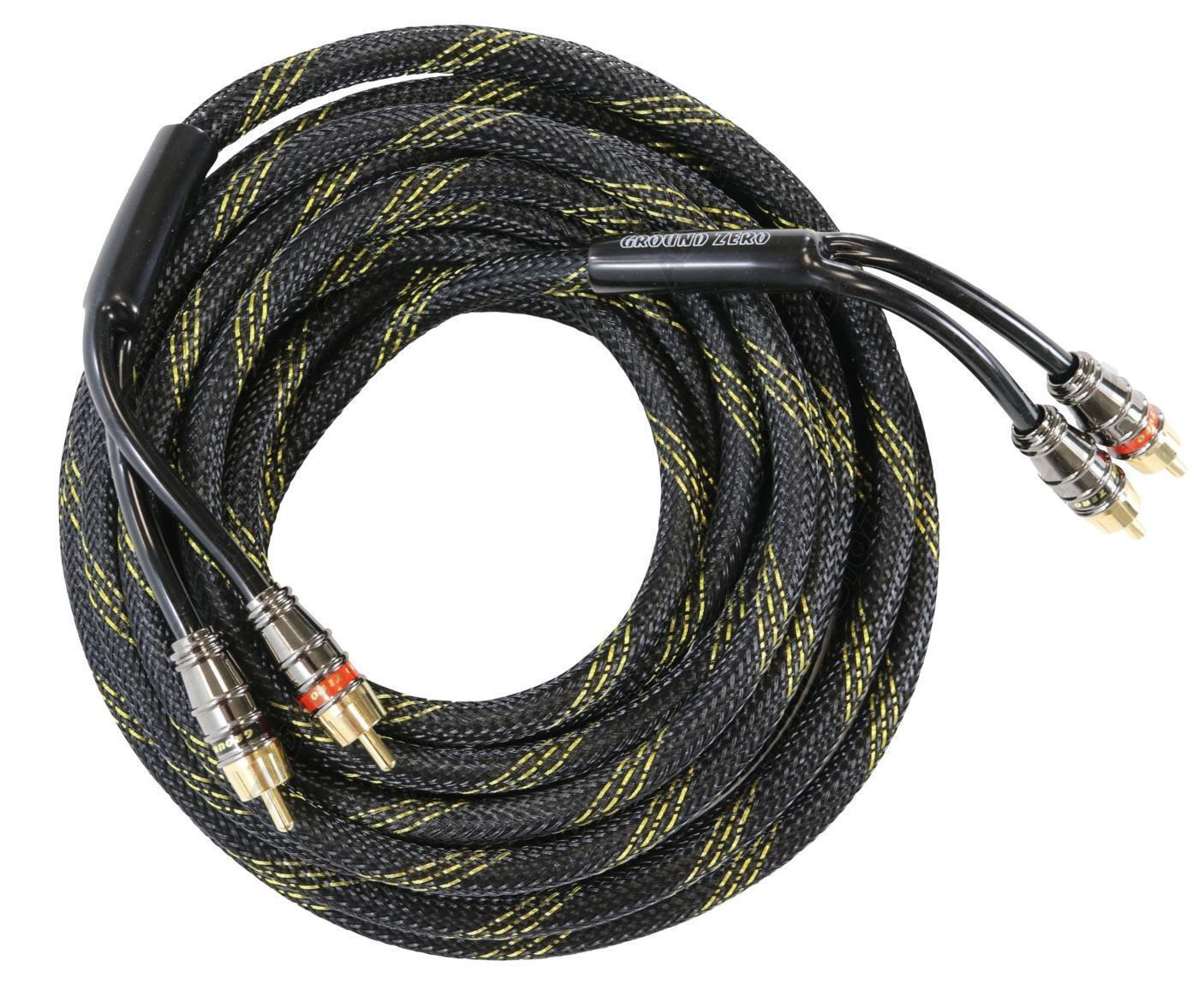 Ground Zero - GZCC 5.5X-TP - 5.5 m RCA-kabel met metalen stekkers