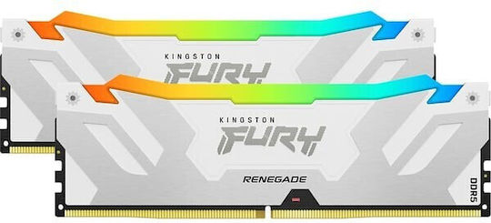 Kingston Fury Renegade RGB 32GB DDR5 RAM με 2 Modules (2x16GB) και Ταχύτητα 7600 για Desktop