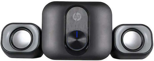 HP DHS-2111S Компютърни тонколони 2.1 с мощност 6W в Черен цвят