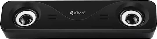 Kisonli Kisonli i-610 Компютърни тонколони 2.0 с мощност 3W в Черен цвят