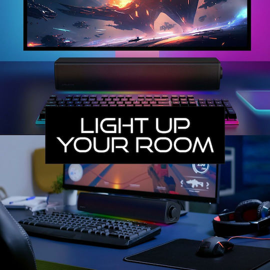 Creative Sound Blaster GS3 Ασύρματα Ηχεία Υπολογιστή 2.0 με RGB Φωτισμό και Bluetooth Ισχύος 24W σε Μαύρο Χρώμα