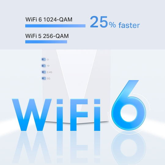 TP-LINK RE600X v1 Mesh WiFi Extender Dualband (2,4 & 5 GHz) 1750Mbps