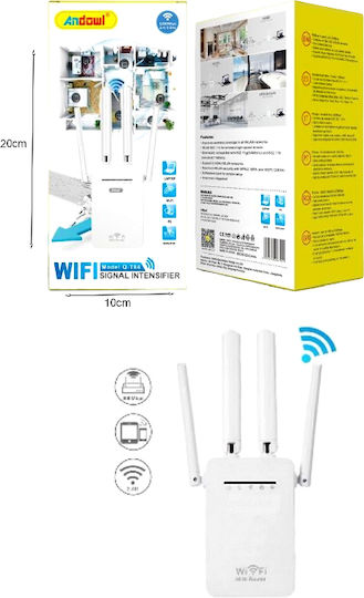 Andowl Q-T84 WiFi Extender Single Band (2.4GHz) 300Mbps