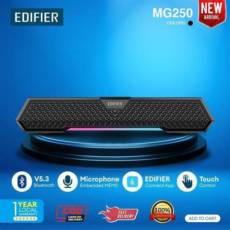 Edifier MG250 Ασύρματα Ηχεία Υπολογιστή 2.0 με RGB Φωτισμό και Bluetooth Ισχύος 5W σε Μαύρο Χρώμα