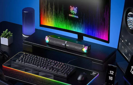 Onikuma L1 2.0 Speakers with RGB and Bluetooth 5W Black