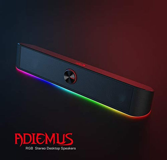 Redragon GS560 Adiemus Компютърни тонколони 2.0 с RGB осветление и мощност 6W в Черен цвят