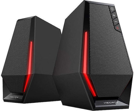 Edifier Hecate G1500 Ασύρματα Ηχεία Υπολογιστή 2.0 με RGB Φωτισμό και Bluetooth Ισχύος 5W Μαύρα