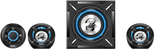 Genius SW-G2.1 1000 Ηχεία Υπολογιστή 2.0 με Ισχύ 10W Μαύρα