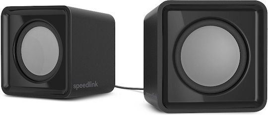 SpeedLink Twoxo Computerlautsprecher 2.0 mit Leistung 5W in Schwarz Farbe