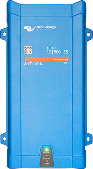Victron Energy MultiPlus 12/800/35 Pure Sine Wave Inverter Power Supply with Nominal Input Voltage 12V Single Phase PMP121800000