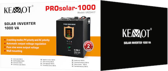 Kemot ProSolar-1000 Reine Sinuswelle Wechselrichter Nennleistung 1000W mit Nenn-Eingangsspannung 12V Einphasig URZ3417