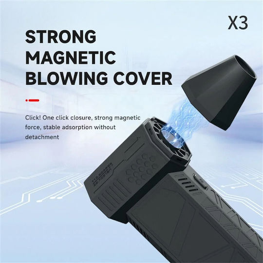 Techsuit Mini Super Jet Fan X3 Wireless Cleaning 3000mah 130000rpm Black