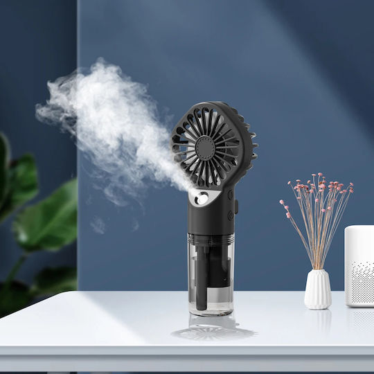 Techsuit Ανεμιστηράκι Χειρός USB με Νερό Μαύρο