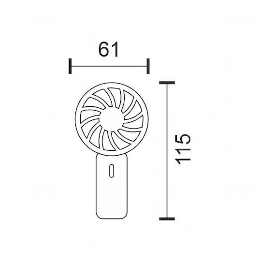 Spot Light Ventilator De Mână USB Alb 3278