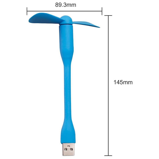 Techsuit Tuf1 USB Ventilator 2W Blau