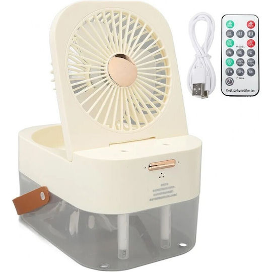 Ventilator mit Wasser Klappbar und Beleuchtung 6W Weiß 2.5LT