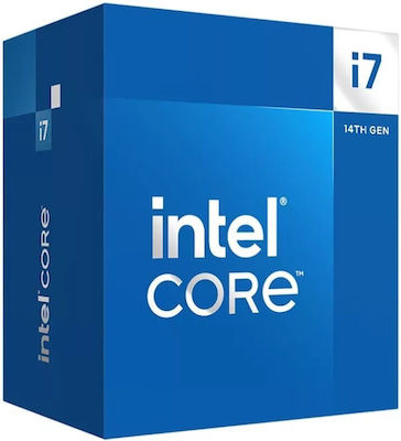 Intel Core i7-14700F 2.1GHz Επεξεργαστής 20 Πυρήνων για Socket 1700 σε Κουτί με Ψύκτρα