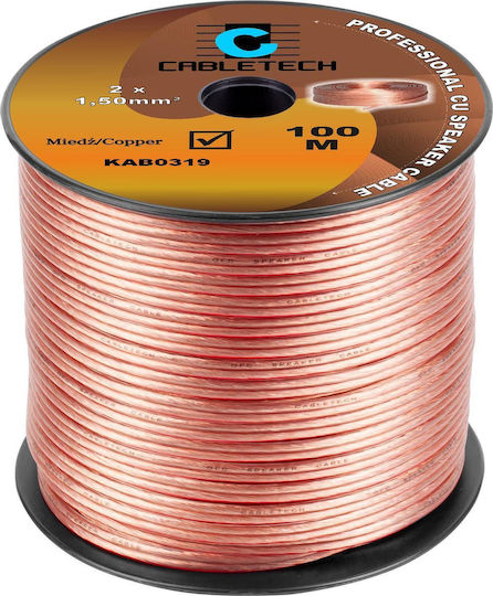 Cabletech Cable 2x1.50mm Ατερμάτιστο - Ατερμάτιστο 100m (KAB0319)