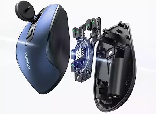 Ugreen MU006 Wireless Ergonomic Bluetooth Mouse Blue