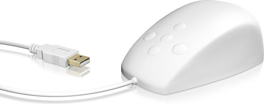 KeySonic KSM-3020M-W Verkabelt Ergonomisch Maus Weiß