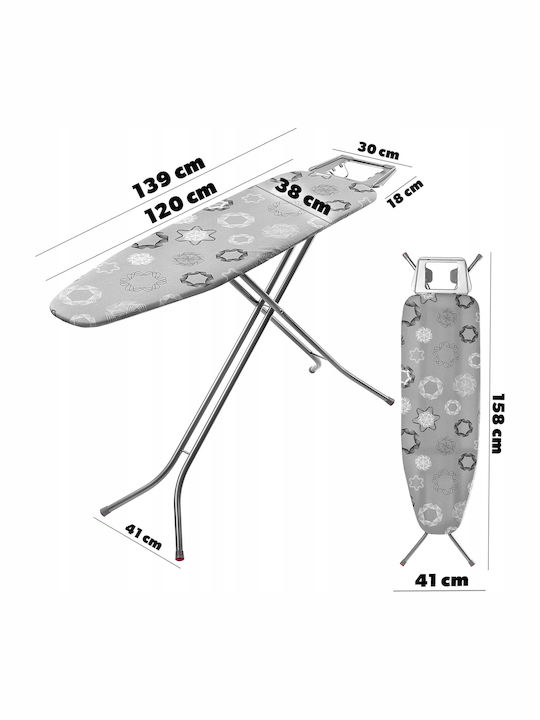 Kadax Masă de Călcat Pentru Fierul de Călcat cu Aburi Compactă 120x38cm