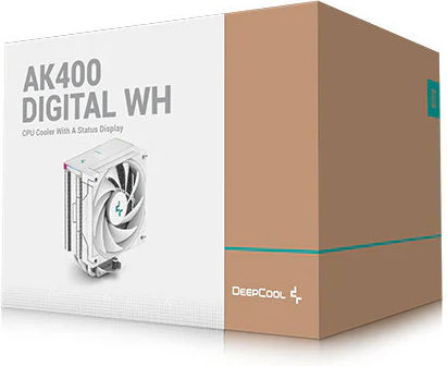 Deepcool AK400 Digital WH CPU Cooling Fan with ARGB for AM4/AM5/1200/115x/1700 Socket White