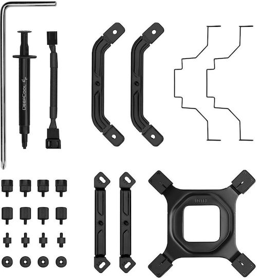 Deepcool AK500 Digital Охладител за ЦПУ за Socket /A/M/4/A/M/5/1/2/0/0/1/1/5/x/1/7/0/0/ Черен