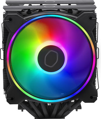 CoolerMaster Hyper 622 Halo Black Ψύκτρα Επεξεργαστή Διπλού Ανεμιστήρα για Socket AM4/AM5/1200/115x/1700 με ARGB Φωτισμό