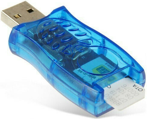 Card Reader USB 2.0 για SIM Μπλε