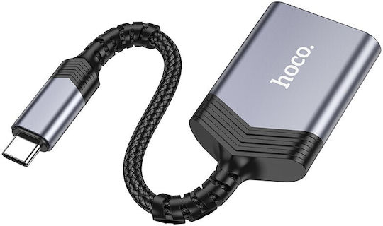 Hoco Ua25 Card Reader Type-C για SD Γκρι