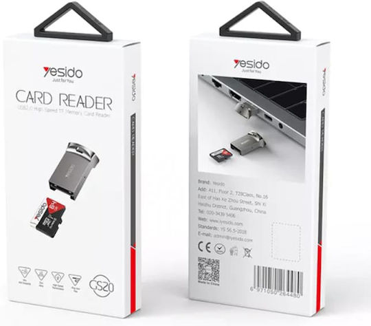 Yesido Gs20 Kartenleser USB 2.0 für / /m/i/c/r/o/S/D/ / / / / Gray