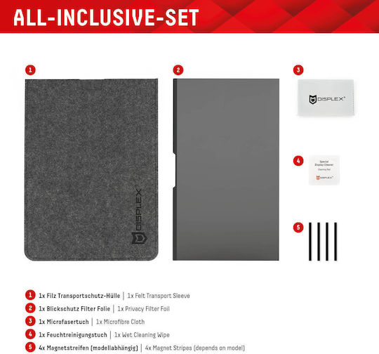 Displex Bildschirm-Filter für Laptop 15"