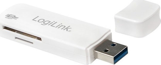 LogiLink Card Reader USB 3.0 για SD/microSD Λευκό