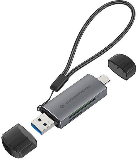 Conceptronic Card Reader USB 2.0 Type-C για SD/microSD