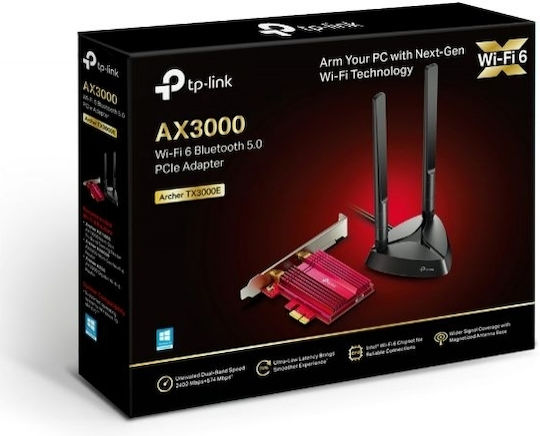 TP-LINK Archer TX3000E v3 Безжична мрежова карта Wi‑Fi 6 - Wi‑Fi 6 (3000Mbps) PCI-e