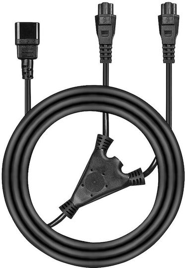 Lindy IEC C14 - IEC C5 Cable 2.5m Μαύρο 30370