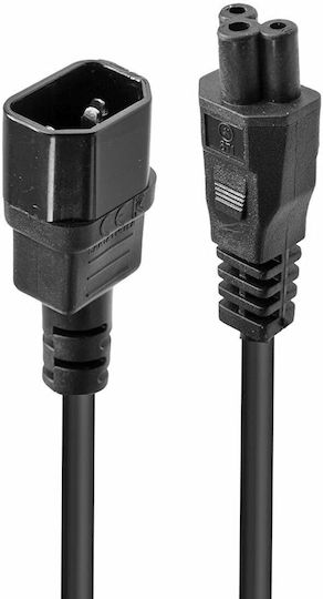 Lindy IEC C5 - IEC C14 Cable 3m Μαύρο 30342