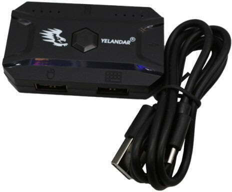 Yelandar Yelandar Mouse & Keyboard Converter Hub 2 Θυρών USB 2.0 με σύνδεση USB-A