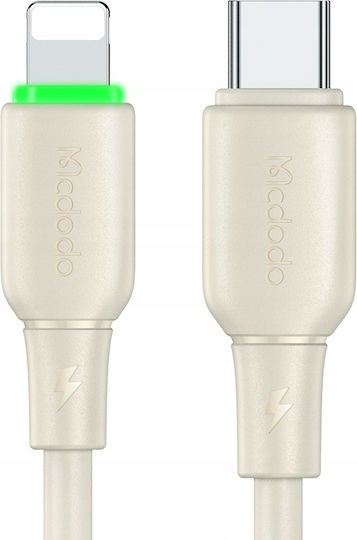 Mcdodo LED USB-C zu Lightning Kabel 36W Beige 1.2m (CA-4760)