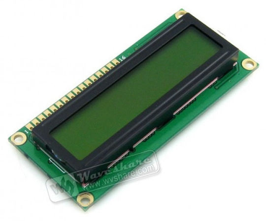 Waveshare Display 16x2 Character LCD 3.3V Yellow