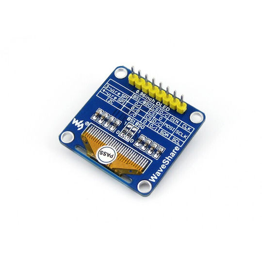Waveshare 128x64 Oled Vertical Headers 0.96" OLED Screen 128x64 Character