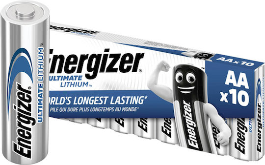 Energizer Ultimate Lithium Baterie AA 1.5V De Unică Folosință (High Performance) 10 Bucăți