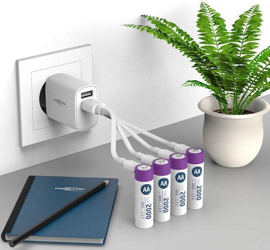 Ansmann Baterii Reîncărcabile AA Li-ion 1800mAh 1.5V 4 Bucăți