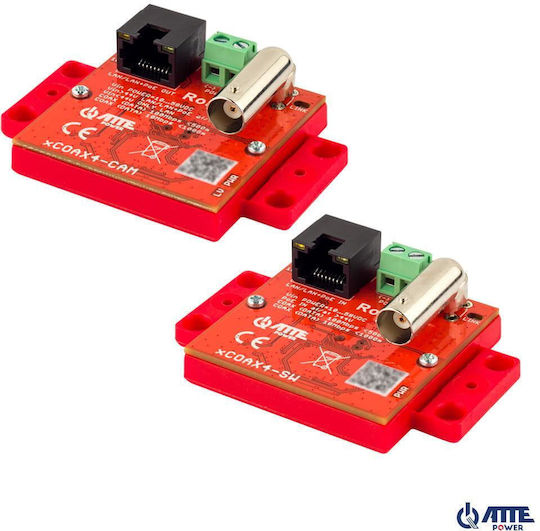 Atte Xcoax4-set PoE Ethernet Over Coax Extender 100Mbps 1000m Вход: Пасивен PoE или 802.3at/af
