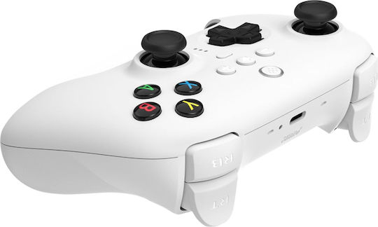 8Bitdo Ultimate 2.4G with Charging Dock Hall Edition Ασύρματο Gamepad με Hall Effect Sticks για Android / PC / iOS Λευκό