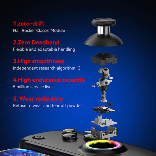 Techsuit BSP-D8 Pro Kabellos Gamepad für Android Schwarz